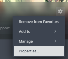 Properties in Steam